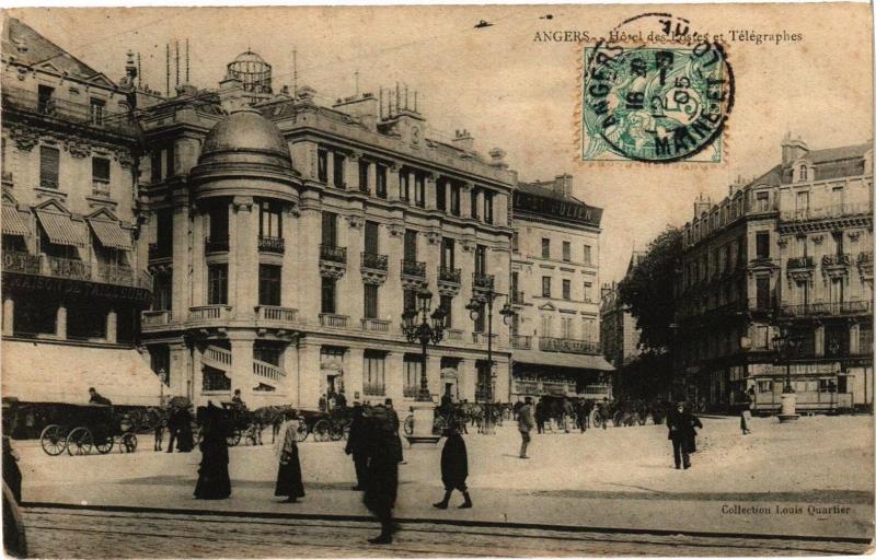 Carte postale ancienne Angers-Hotel des Postes et Telegraphes à Angers