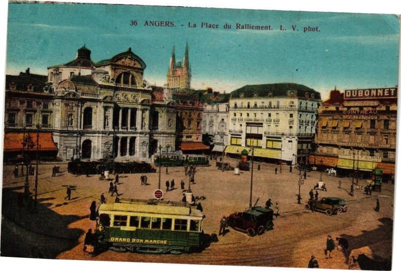 Carte postale ancienne Angers - Place du Ralliement à Angers