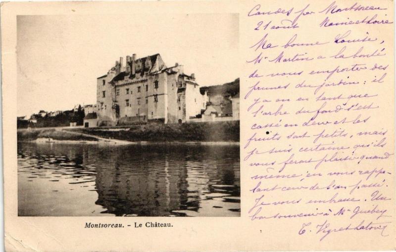 Carte postale ancienne Montsoreau - Le Chateau à Montsoreau