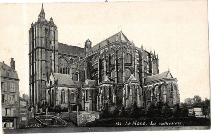 Carte postale ancienne Ed. Aqua 134 Le Mans La Cathedrale au Mans