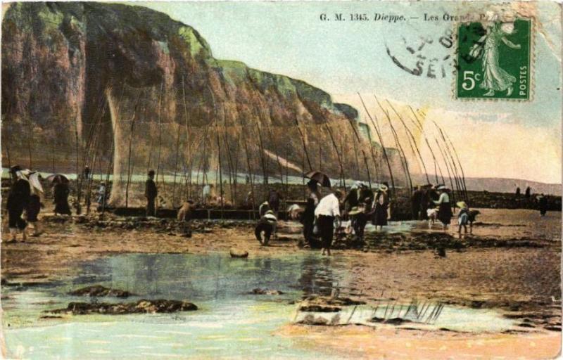 Carte postale ancienne Ed. Aqua 1345 Dieppe Les Grands à Dieppe