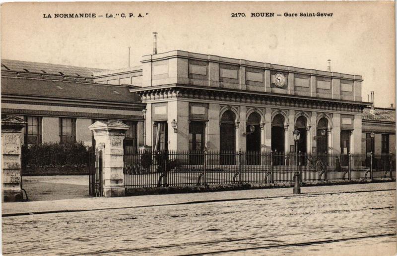 Carte postale ancienne Rouen-Gare Saint-Sever à Rouen