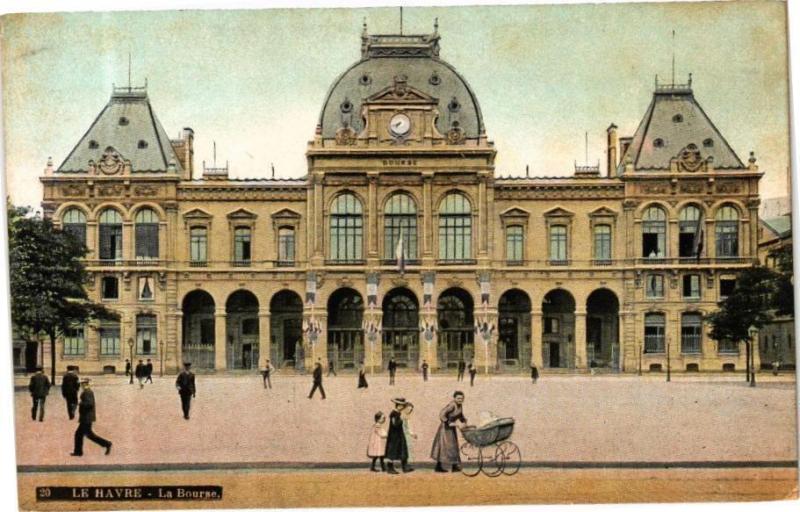 Carte postale ancienne Ed. Aqua 20 Le Havre La Bourse au Havre
