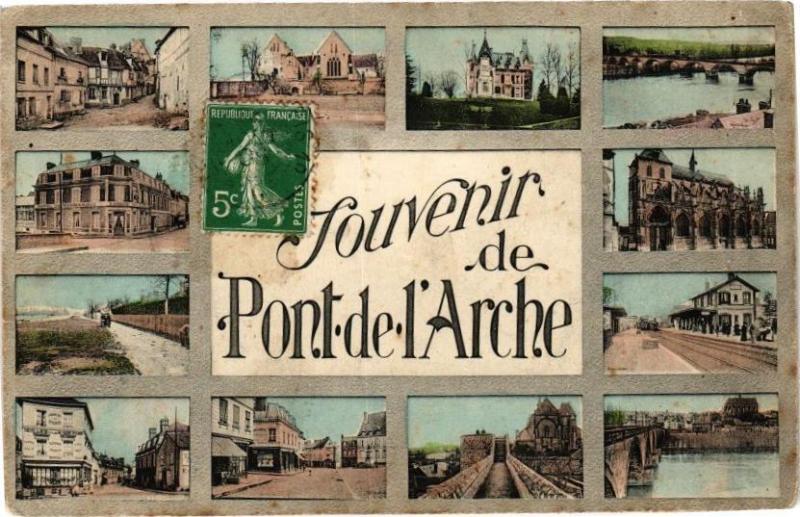 Carte postale ancienne Souvenir de Pont de l'Arche(182448) à Pont-de-l'Arche