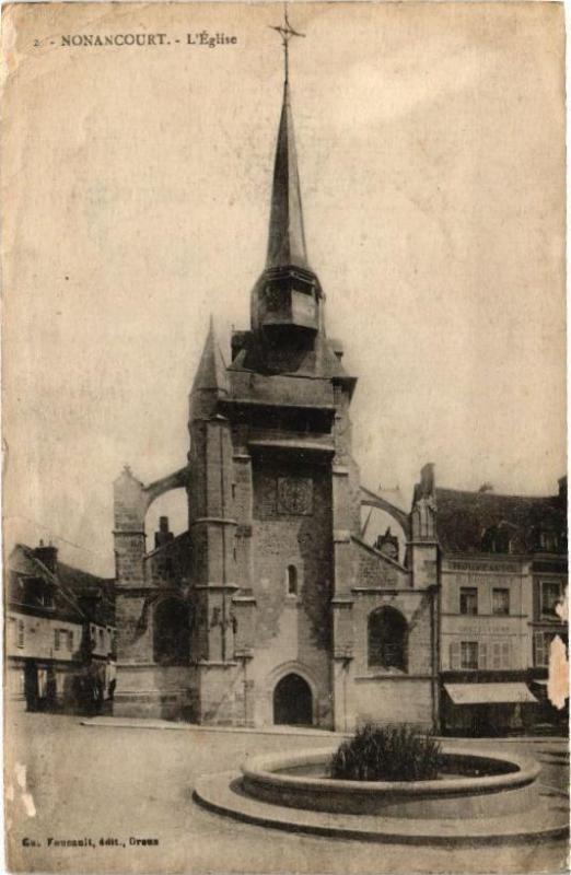 Carte postale ancienne Nonancourt - L'Eglise à Nonancourt