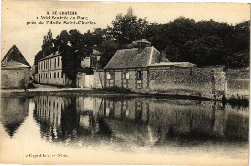 Carte postale ancienne A.Le Chateau - Voici l'entrée du Parc pres de l'Asile Saint-Charles(182271)