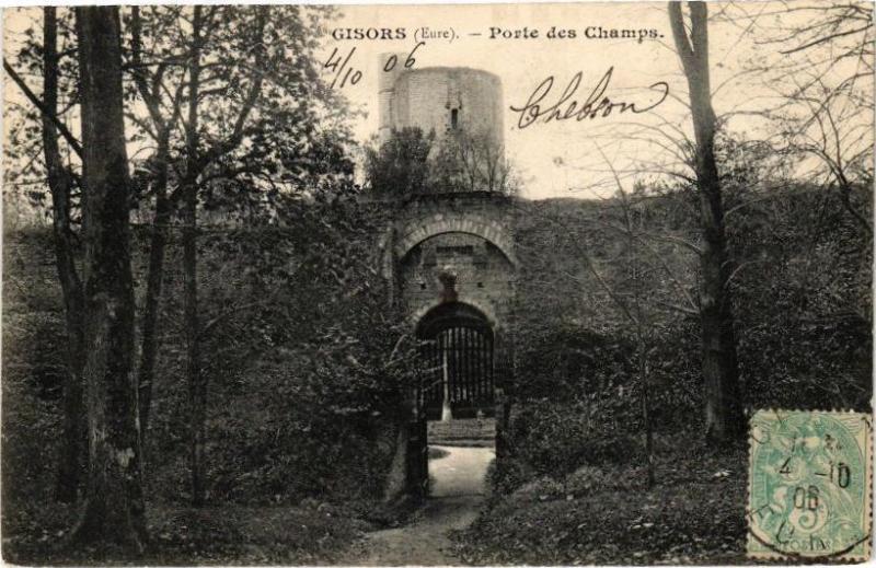 Carte postale ancienne Gisors - Porte des Champs à Gisors