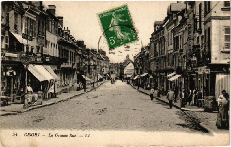 Carte postale ancienne Gisors - La Grande Rue à Gisors