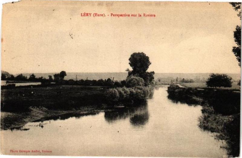 Carte postale ancienne Léry - Perspective sur la Riviere à Léry