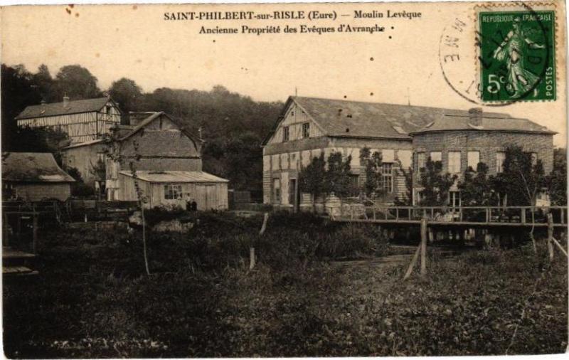 Carte postale ancienne Saint-Philbert-sur-Risle - Moulin Lévéque à Saint-Philbert-sur-Risle