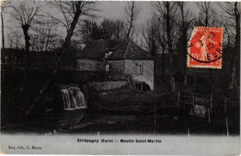 Carte postale ancienne Etrepagny - Moulin Saint-Martin à Étrépagny