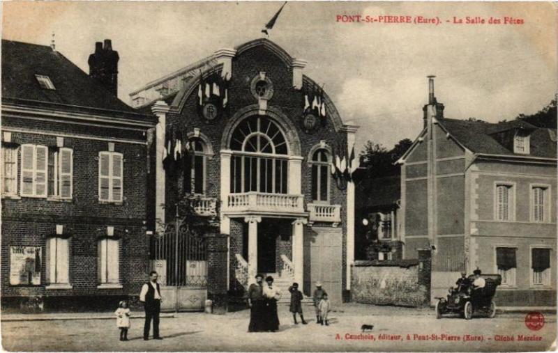 Carte postale ancienne Pont-Saint-Pierre La Salle des Fétes.(182436) à Pont-Saint-Pierre