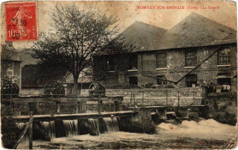 Carte postale ancienne Romilly-sur-Andelle - La Scierie à Romilly-sur-Andelle
