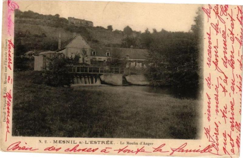 Carte postale ancienne Mesnil sur -L'Estrée - Le Moulin d'Anger à Mesnil-sur-l'Estrée
