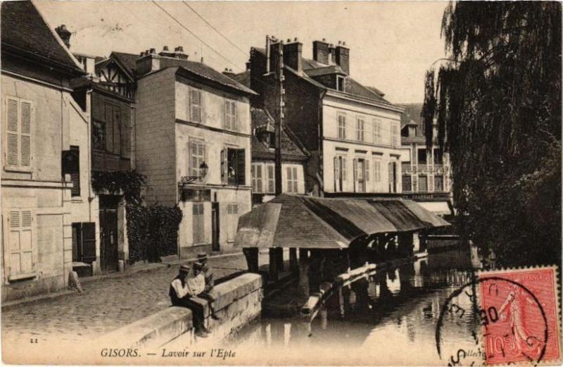 Carte postale ancienne Gisors - Lavoir su l'Epte à Gisors