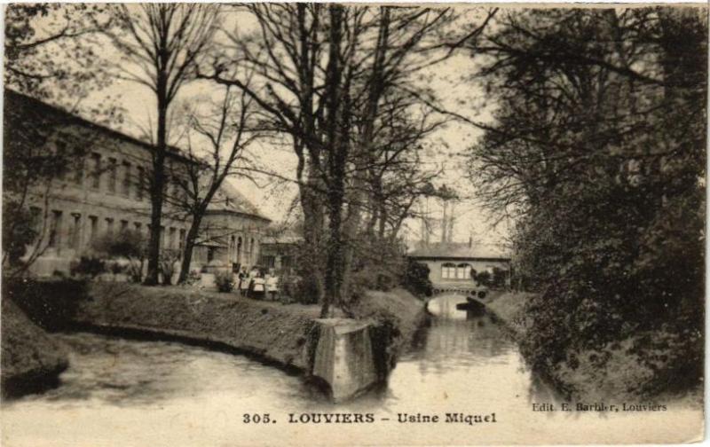 Carte postale ancienne Louviers - Usine Miquel à Louviers