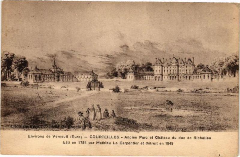 Carte postale ancienne Environs de Verneuil - Courteilles - Ancien Parc et Chateau .(181678) à Courteilles