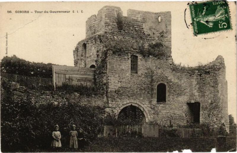 Carte postale ancienne Gisors - Tour du Gouverneur à Gisors