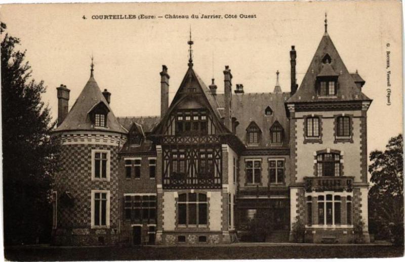 Carte postale ancienne Courteilles (Eure) - Chateau du Jarrier Coté Ouest à Courteilles
