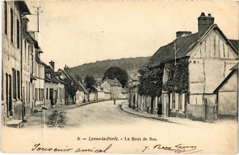 Carte postale ancienne Lyons-la-Foret - Le Bout de Bas à Lyons-la-Forêt