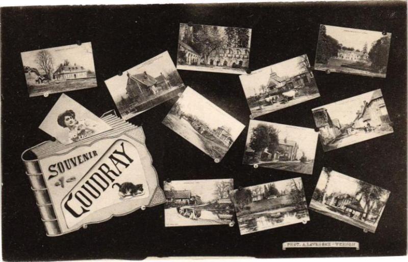 Carte postale ancienne Souvenir et ces Coudray à Coudray