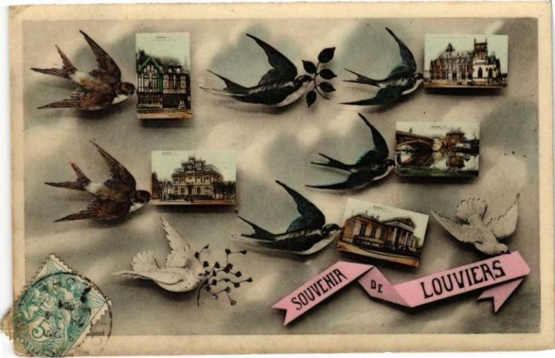 Carte postale ancienne Souvenir de Louviers à Louviers