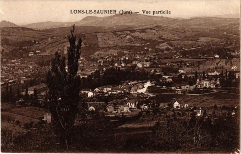 Carte postale ancienne Lons-le-Saunier-Vue partielle à Lons-le-Saunier