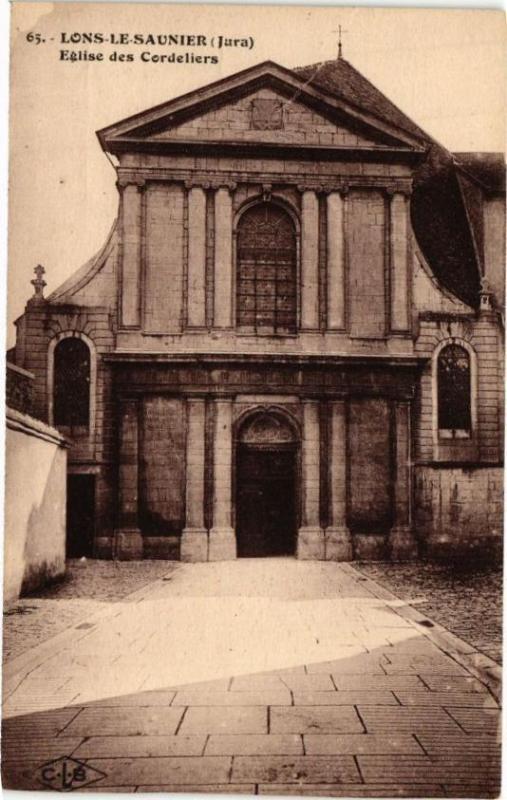Carte postale ancienne Lons-le-Saunier-Eglise des Cordeliers à Lons-le-Saunier