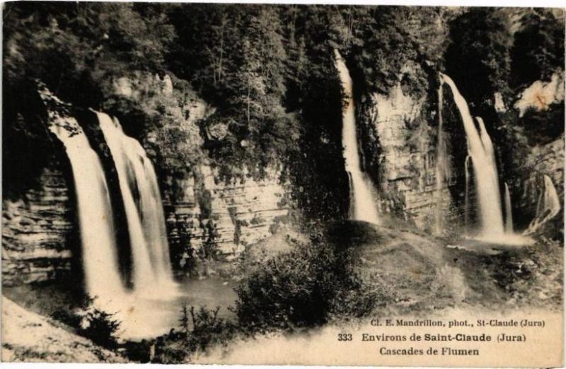 Carte postale ancienne Env. de Saint-Claude-Cascades de Flumen à Saint-Claude
