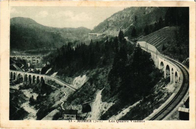Carte postale ancienne Morez-Les Quatre Viaducs