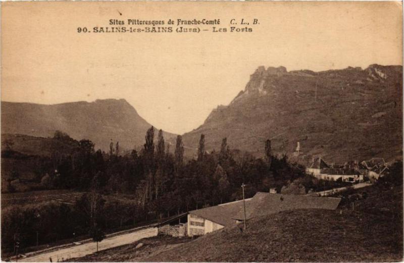 Carte postale ancienne Salins-les-Bains-Les Forts à Salins-les-Bains