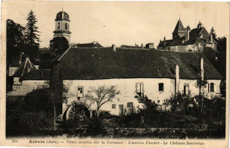 Carte postale ancienne Arbois - Vieux Moulin sur la Cuisance à Arbois