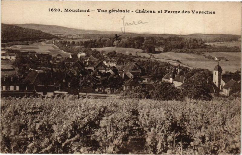 Carte postale ancienne Mouchard - Chateau et Ferme des Varaches à Mouchard