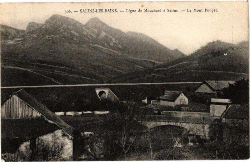 Carte postale ancienne Salins-les-Bains - Ligne de Monchard a Salins - Le Mont Pupet à Salins-les-Bains