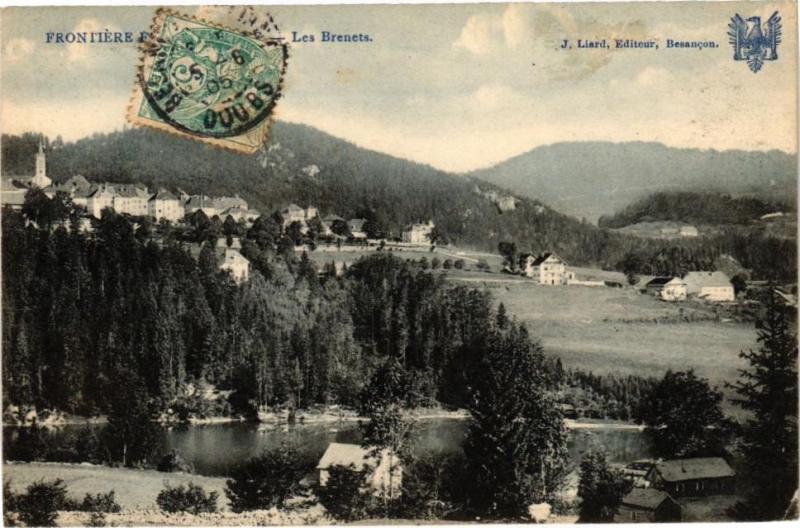 Carte postale ancienne Frontiere .. Les Brenets