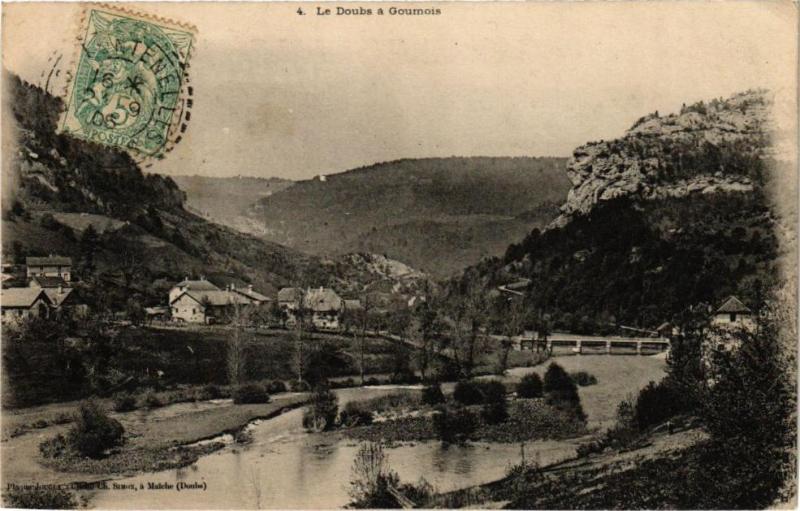 Carte postale ancienne La Doubs a Goumois à Doubs