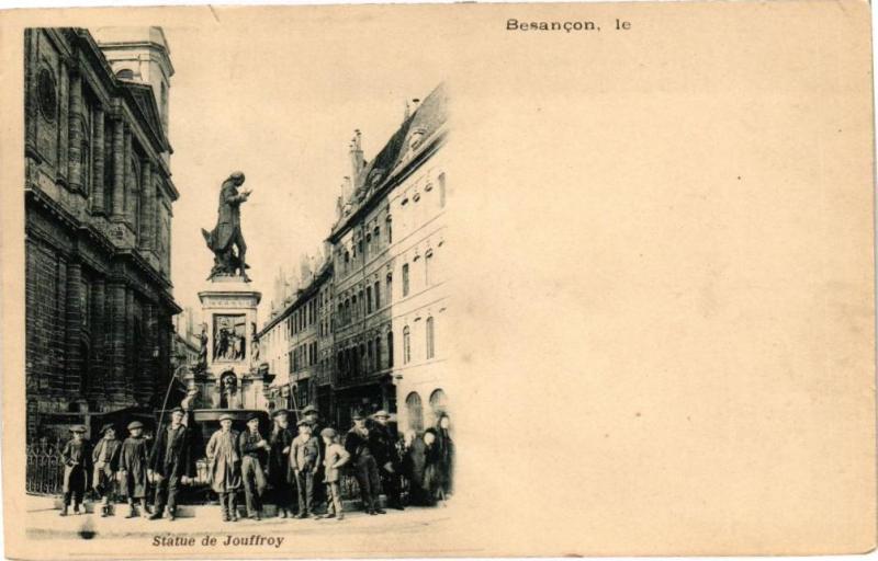 Carte postale ancienne Besancon le .. Statue de Jouffroy