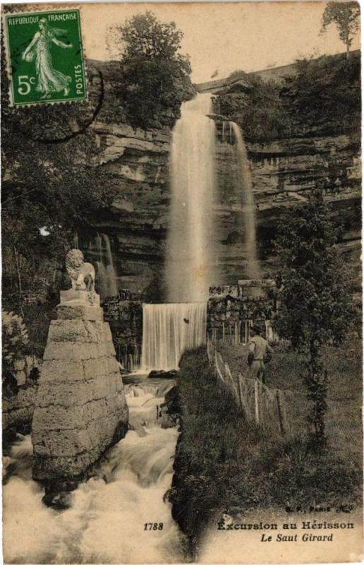 Carte postale ancienne Excursion au Herisson - La Saut Girard