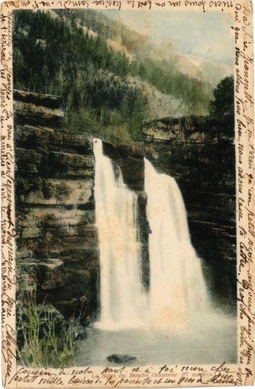Carte postale ancienne La Saut du Doubs (hauteur 27 m) à Doubs