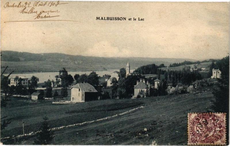 Carte postale ancienne Malbuisson - et la Lac à Malbuisson