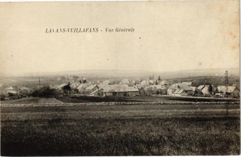 Carte postale ancienne Lavans-Vuillafans - Vue Générale à Lavans-Vuillafans