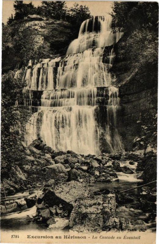 Carte postale ancienne Excursion au Herisson - La Cascade en Eventail