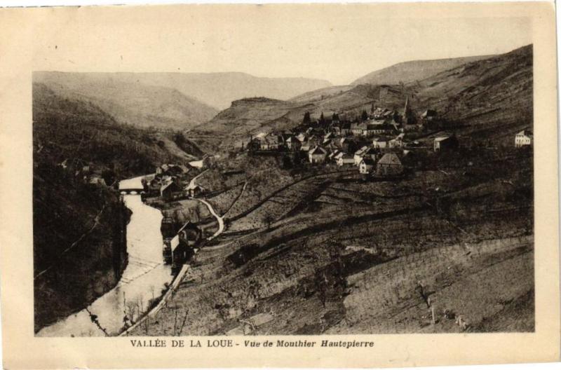 Carte postale ancienne Vallée de la Loue - Vue de Mouthier Hautepierre