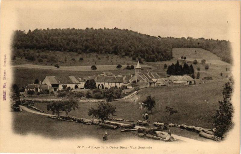 Carte postale ancienne Abbaye de la Grace-Dieu - Vue Générale
