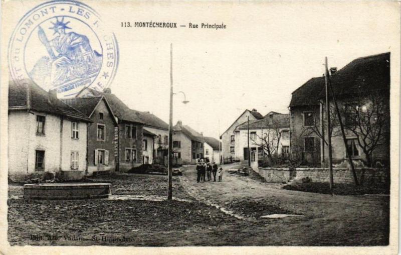 Carte postale ancienne Montécheroux - Rue Principale à Montécheroux