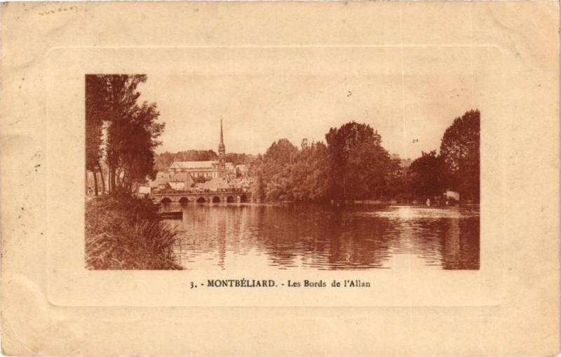 Carte postale ancienne Montbeliard - Les Bords de l'Allan à Montbéliard
