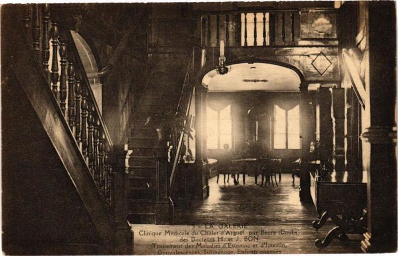 Carte postale ancienne La Galerie - Clinique Médicale du Chalet d'Arguel par Beure à Beure