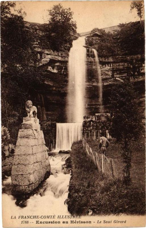 Carte postale ancienne Excursion au Herisson - La Saut Girard