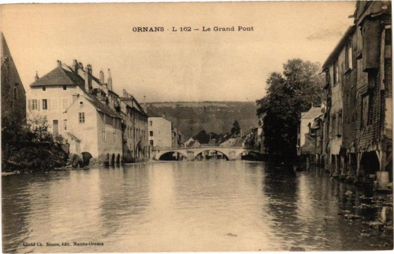 Carte postale ancienne Ornans - Le Grand Pont à Ornans