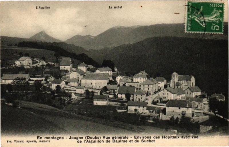 Carte postale ancienne L'AiGUILLON - Le suchet - En montagne - Jougne - Vue générale à Jougne